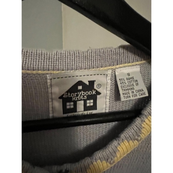 Vintage 90s Y2K Storybook Knits Sweater Flowers and Lady Bugs Size Small - Picture 2 of 4